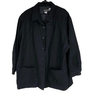 Plus Size 22W 100% Wool Dress Jacket Blazer VINTAGE Requirements Woman Lined